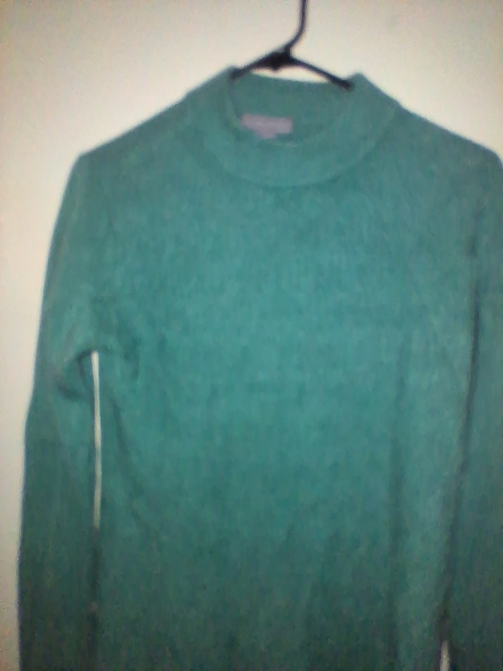 Laura Scott Teal Mock Neck Sweater